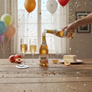 May Sparkling Peach Flavour Juice, 750ml