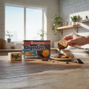 Papadopoulos Digestive Biscuits Coated with Dark Chocolate, 200g