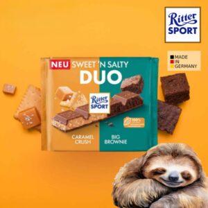 Ritter Sport Sweet 'N Salty Duo Caramel Crush & Big Brownie, 218g