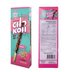CHO KOH Jumbo Korean Chocolate Sticks Popping Candy, 54g