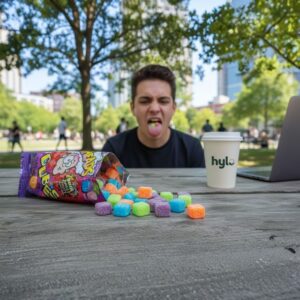 Warheads Cubes Sour Sweet Fruity Chewy Candy, 141g