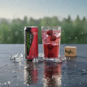 Green Sour Cherry Carbonated Drink, 330ml