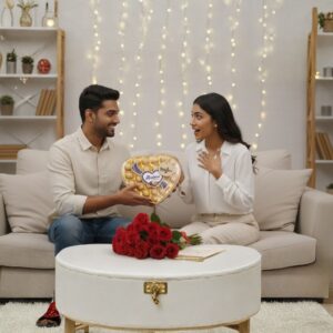 Arabian Delicious Heart-Shaped Chocolate Gift Box, 325g