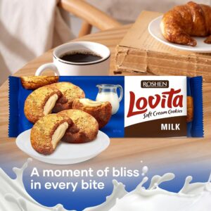Roshen Lovita Soft Cream Cookies Milk, 127g