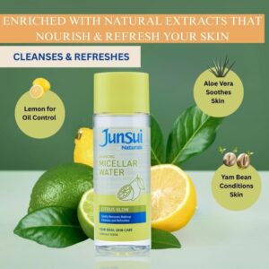 Junsui Naturals Balancing Micellar Water Citrus Glow, 140ml