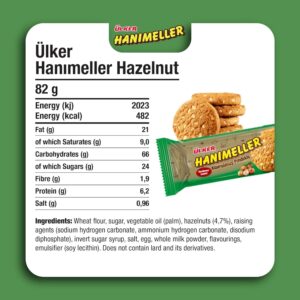 Ulker Hanimeller Roasted Hazelnut Cookies, 82g