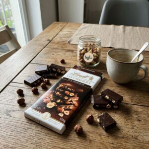 Lindt Les Grandes 34% Hazelnut Dark Chocolate 150g