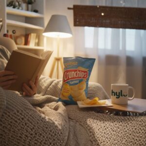 Lorenz Crunchips Salted Potato Chips, 100g