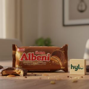 Ulker Albeni Milk Chocolate Coated Biscuit with Caramel 8 Pieces, 344g