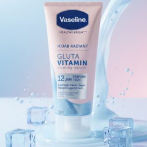 Vaseline Healthy Bright Hijab Radiant Gluta Vitamin Cooling Serum, 180ml