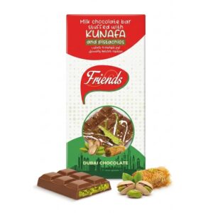 Friends Milk Chocolate Bar with Kunafa & Pistachios, 100g Friends Milk Chocolate Bar with Kunafa & Pistachios, 100g