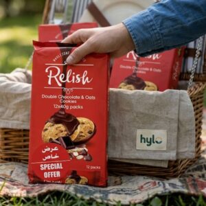 Relish Double Chocolate & Oats Cookies, 12x40g (480g)