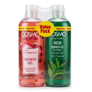 Cosmo Shower Gel Value Pack, 2 x 480ml (Romance Rose + Temptation Neem) Cosmo Shower Gel Value Pack, 2 x 480ml (Romance Rose + Temptation Neem)