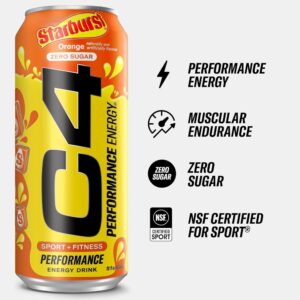 C4 Performance Energy Starburst Orange, 473ml