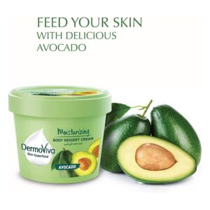 DermoViva Skin Superfood Body Dessert Cream, Avocado, 140ml