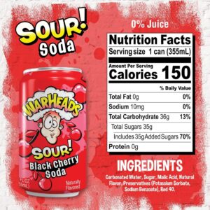 Warheads Sour  Black Cherry Soda, 355ml