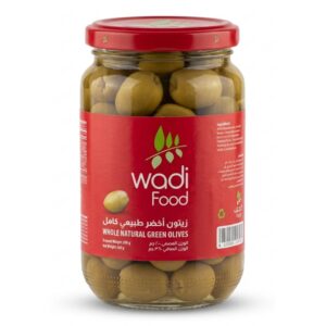 Wadi Food Whole Natural Green Olives, 360g Wadi Food Whole Natural Green Olives, 360g