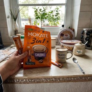 Mokate 3in1 Caramel Flavour Instant Coffee Mix 10x17g Sachets, 170g