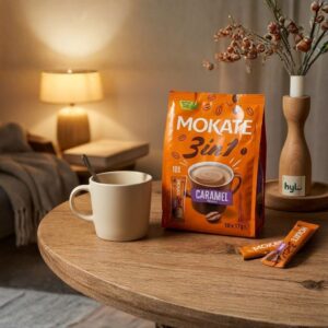 Mokate 3in1 Caramel Flavour Instant Coffee Mix 10x17g Sachets, 170g