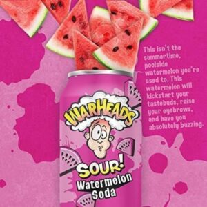 Warheads Sour  Watermelon Soda, 355ml