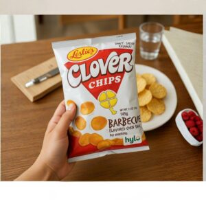 Leslie's Clover Chips Barbecue Flavored Corn Snack, 145g