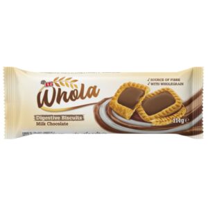 ETi Whola Digestive Biscuits Milk Chocolate, 114g ETi Whola Digestive Biscuits Milk Chocolate, 114g