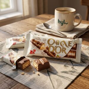 Carre D'Or Milk Chocolate Crispy Wafer with Hazelnut Filling, X2 Pack, 35g