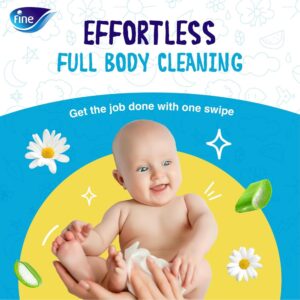 Fine Baby All Body Wipes, 72 Sheets