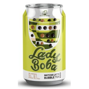 Madam Hong Lady Boba Matcha Latte Bubble Tea Drink, 313ml