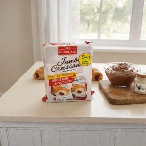 EuroCake Jumbo Croissant Chocolate 6 Pack, 300g