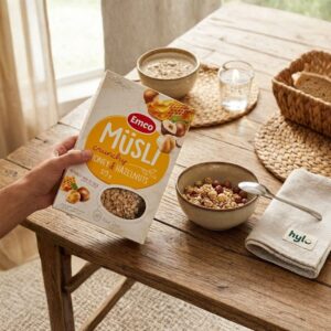 Emco Muesli Crunchy Honey & Hazelnuts, 375g