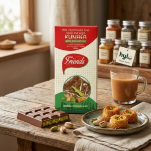Friends Milk Chocolate Bar with Kunafa & Pistachios, 100g
