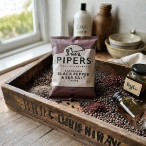 Pipers Karnataka Black Pepper & Sea Salt Crisps, 150g