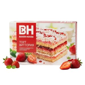 Baker House Vittoria Cake, Strawberry & Cream, 350g Baker House Vittoria Cake, Strawberry & Cream, 350g