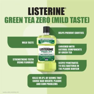 Listerine Green Tea Mouthwash, 500ml