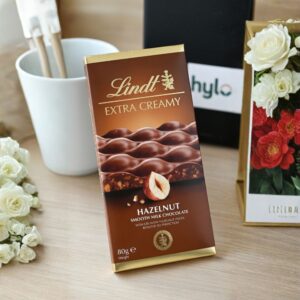 Lindt Extra Creamy Hazelnut Smooth Milk Chocolate Bar, 80g