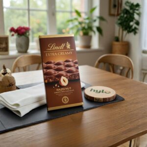 Lindt Extra Creamy Hazelnut Smooth Milk Chocolate Bar, 80g