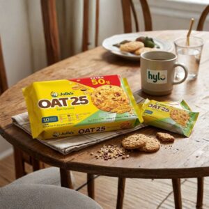 Julie's Oat 25 Ten Grains Biscuits, 200g (10 Convipacks + Extra 50g)