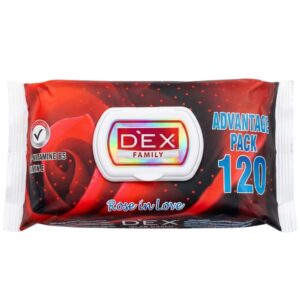 DEX Family Wet Wipes Rose in Love, 120 Pack DEX Family Wet Wipes Rose in Love, 120 Pack