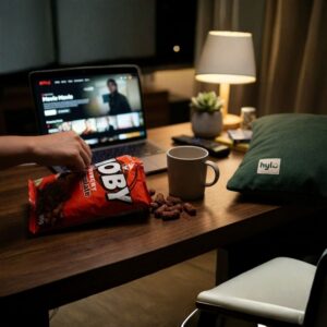 Moby Crunchy Chocolate Flavored Corn Snack, 60g