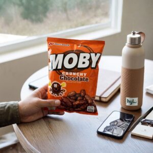 Moby Crunchy Chocolate Flavored Corn Snack, 60g