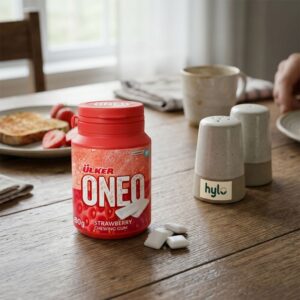 Ulker ONEO Strawberry Flavour Sugarfree Chewing Gum, 60g