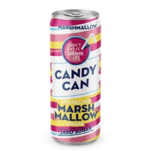 Candy Can Sparkling Marshmallow Drink, Zero Sugar, 330ml Candy Can Sparkling Marshmallow Drink, Zero Sugar, 330ml
