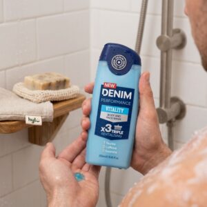 Denim Performance Vitality Body & Face Wash, 250ml