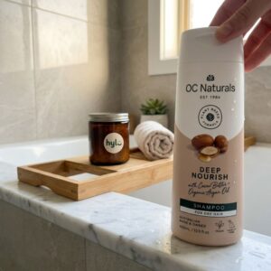 OC Naturals Deep Nourish Shampoo with Cocoa Butter + Organic Argan Oil, 400mL
