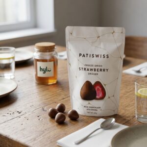 Patiswiss Freeze-Dried Strawberry Dragee Milk Chocolate, 80g