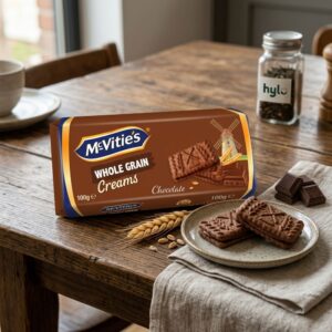 McVitie's Whole Grain Creams Chocolate Biscuits, 100g