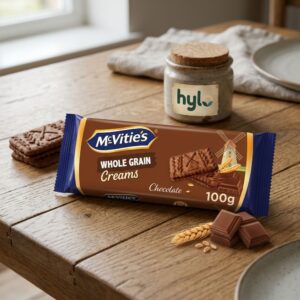 McVitie's Whole Grain Creams Chocolate Biscuits, 100g