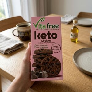 Vitafree Keto Cookies Cocoa with Dark Chocolate, 180g