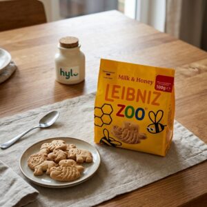 Leibniz Zoo Milk & Honey Biscuits, 100g